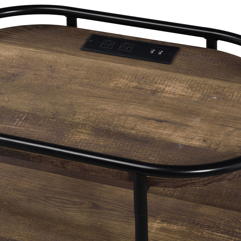 Markyla End Table and Built-In Outlets