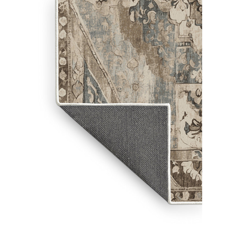 Tapis rétro Vintage Elegance, Carré 4 pi