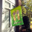 Rabattable welcome en polyester de 2 côtés 40 x 28 po drapeau maison