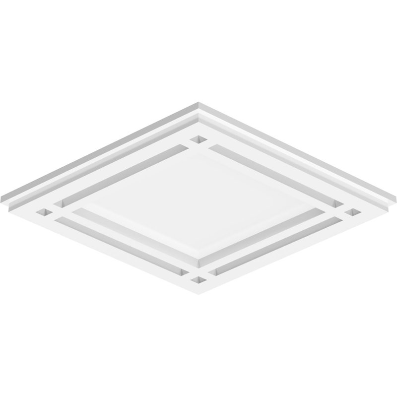 Médaillon de plafond contemporain en PVC Diamond, H 16 po x l 24 po x P 1 po