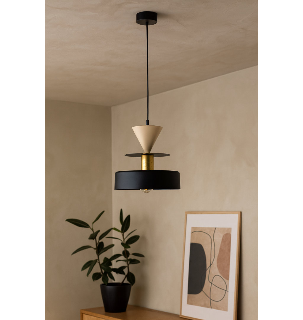 1 - Light Matte Black Drum Pendant