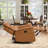 37.4" W Faux Leather Manual Recliner