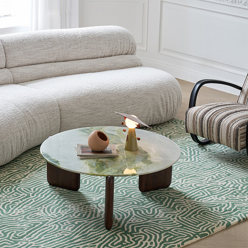 Retro Green Marble Coffee Table