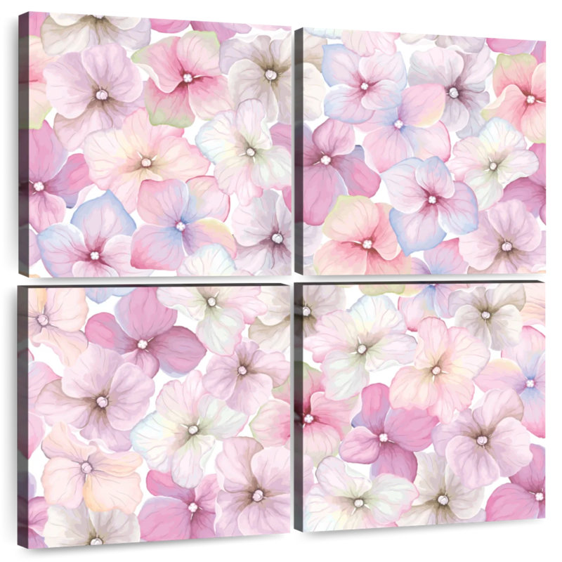Hortensias roses dégradés Harnek, H 74 po x l 74 po
