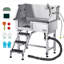 34 po Baignoire de toilettage pour chien en acier inoxydable avec robinet d'escalier et porte à gauche
