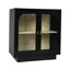 Armoire de rangement avec porte en acrylique pour le ménage - Panneau de particules noir résistant aux rayures et à l'eau Tablette réglable en stratifié antidérapant-1445898674-1445898679