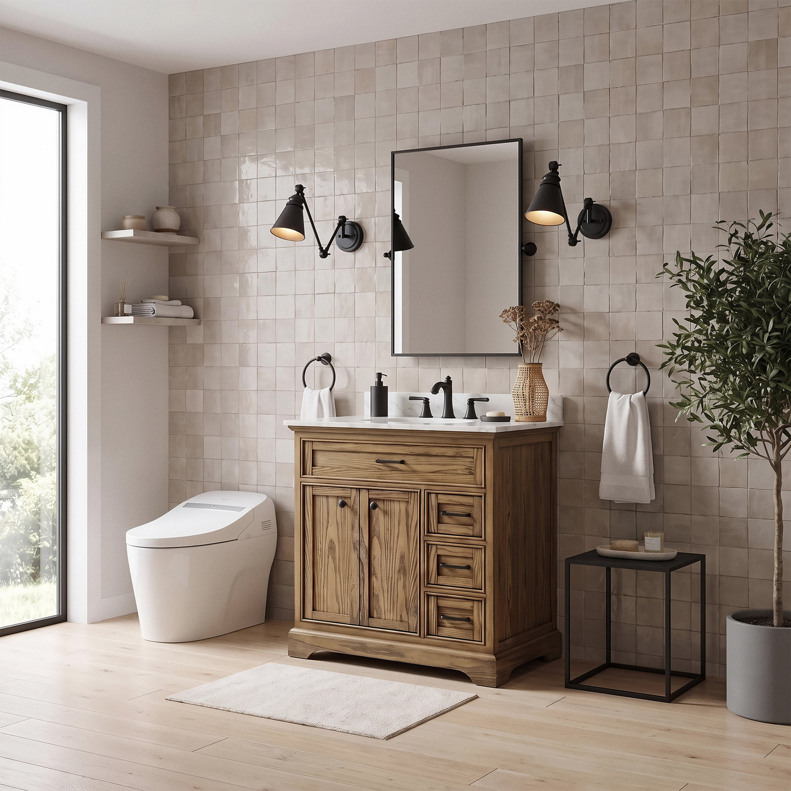 Hermes 32'' Single Bathroom Vanity, Driftwood