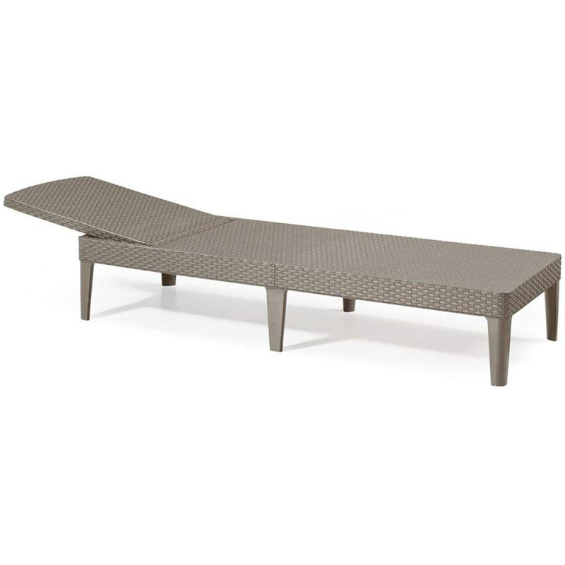 Keter Jaipur Reclining Sun Lounger, Cappuccino