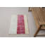 Tapis turc rayé rouge et beige fait à la main pour un style rustique douillet et une décoration de sol unique