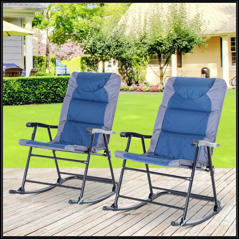 Ensemble de chaises berçantes d'extérieur 2 pièces
