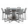 Bonnybrook Round 6 - Person 46" Long Bar Height Dining Set with Cushions