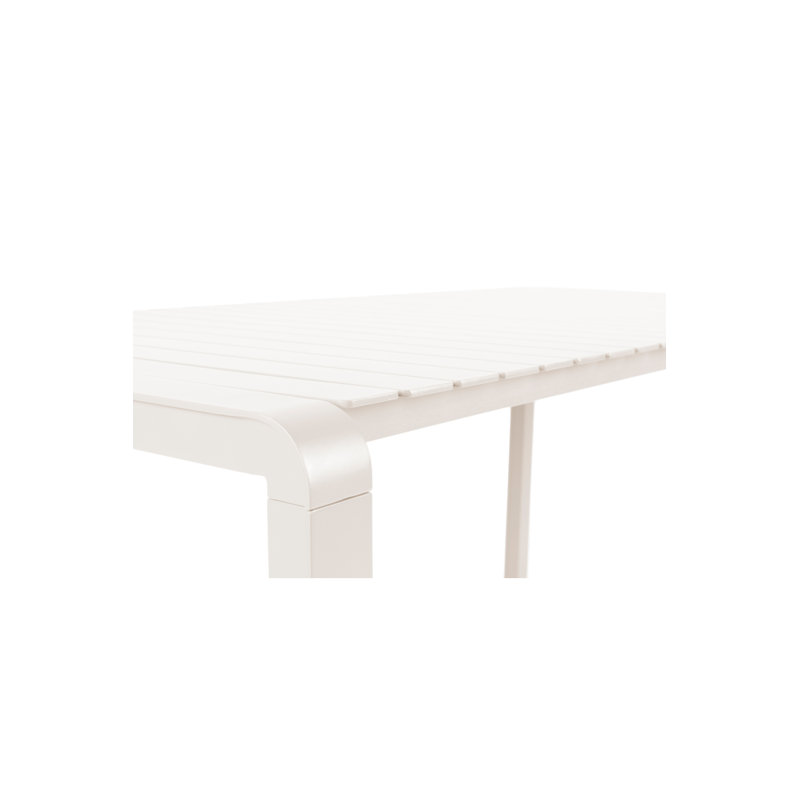 Outdoor Dining Table, White, 30"H x 84"W x 38"D