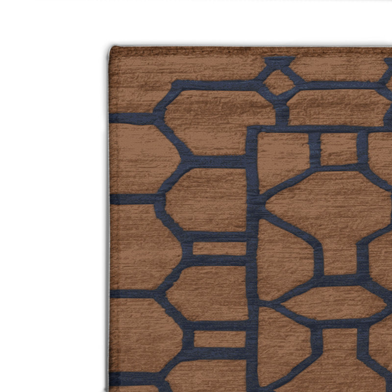 Tapis brun intérieur et extérieur Trellis, Rectangulaire 2 pi x 3 pi