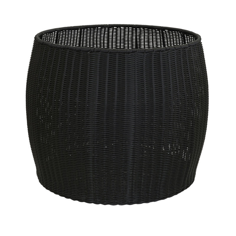 Bayou Breeze Sundberg Seagrass Decorative Basket, Black