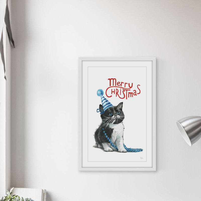 « enabîméed chat », reproduction d’art encadrée, 18" H x 12" L x 1,5" D