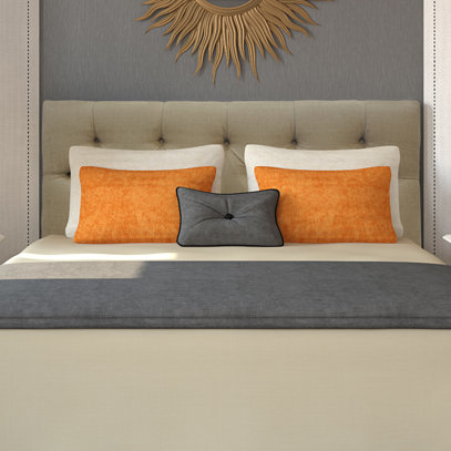 Huynh Upholstered Headboard, Diva Pearl, Twin