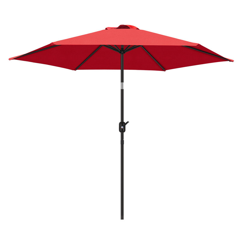 Parasol 9" Market, Polyester rouge