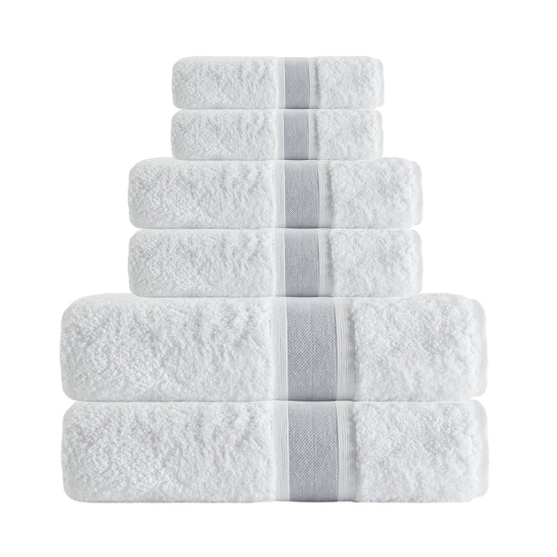Ensemble de serviettes 6 pièces en coton turc Naper, Argent