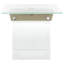 Benner Glass Top Cross Legs End Table