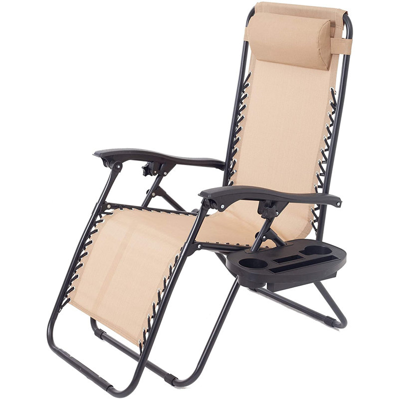 Fauteuil inclinable zéro gravité avec coussin Medway, Brun clair