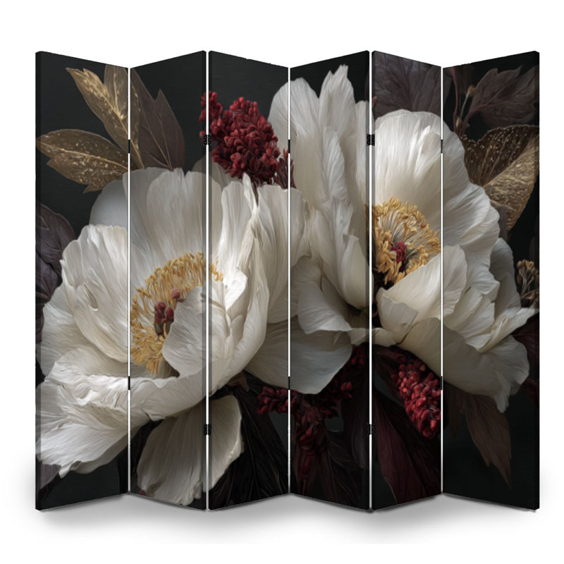 Cloison pliante 4 panneaux paravent Royal White, 4, H 71 po x l 64 po x P 1 po