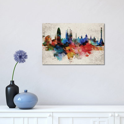 Barcelona Abstract - Wrapped Canvas Print