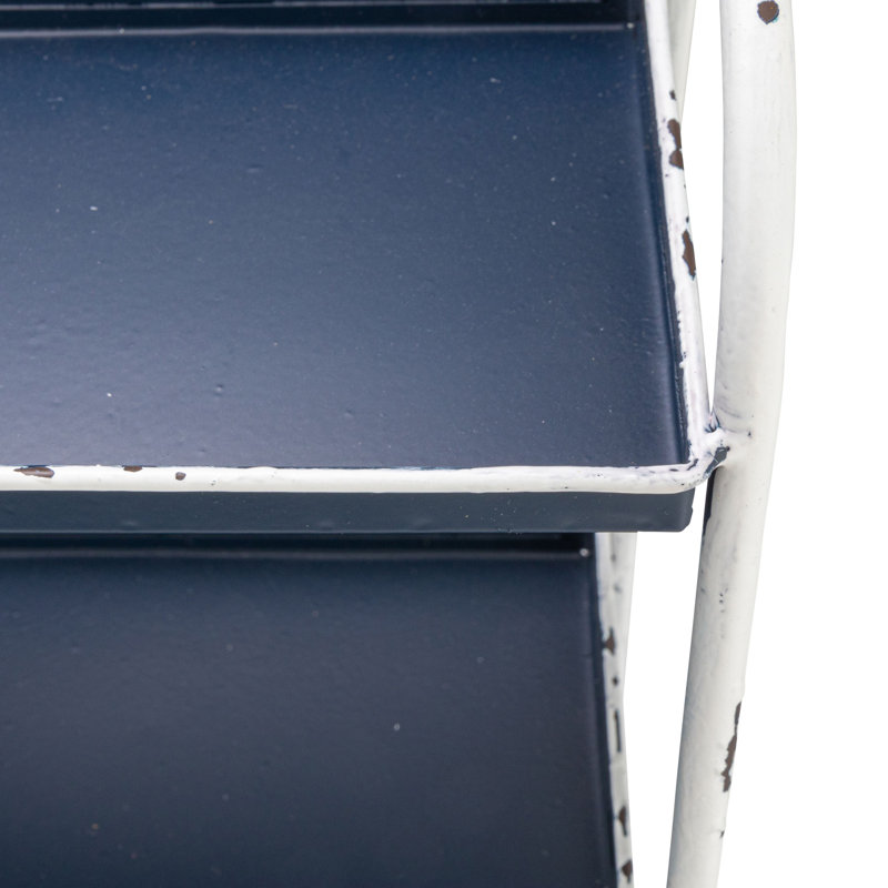 Baylie Metal Tray - Set of 3, Navy