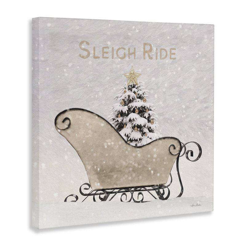«The Holiday Aisle® Sleigh Ride Winter Winter», art mural sur toile par Lori Deiter, H 24 po x l 24 po x P 1,5 po