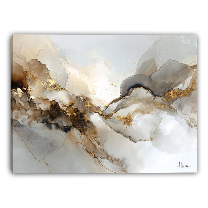 «River of Gold», art mural sur toile tendue, L 48 po x H 36 po x P 1,5 po