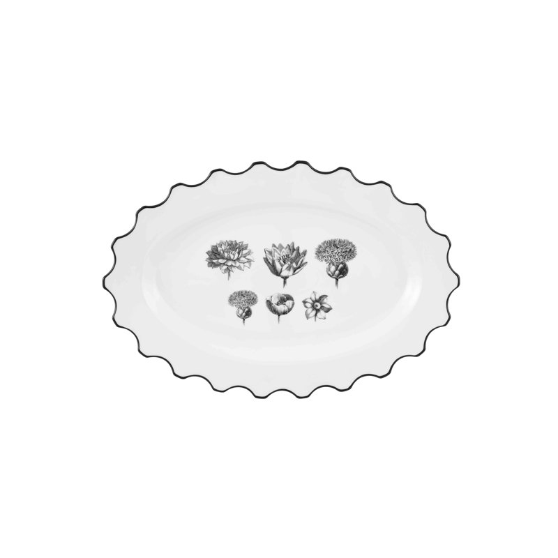 Vista Alegre Herbariae Porcelain Platter, 1.22" H x 9.06" W x 13.36" L