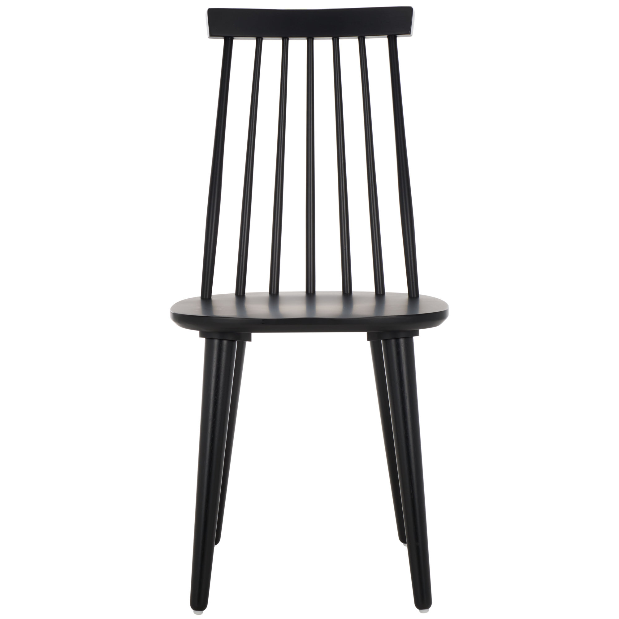 Rolde Solid Wood Side Chair, Matte Black