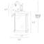 Lanterne murale d'extérieur en verre grainé noir H 12,2 po