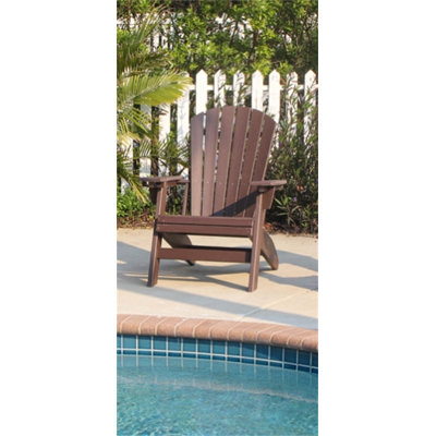Chaise Adirondack brune - Polyuréthane robuste en polyéthylène pour la piscine (à l'exception de la table)