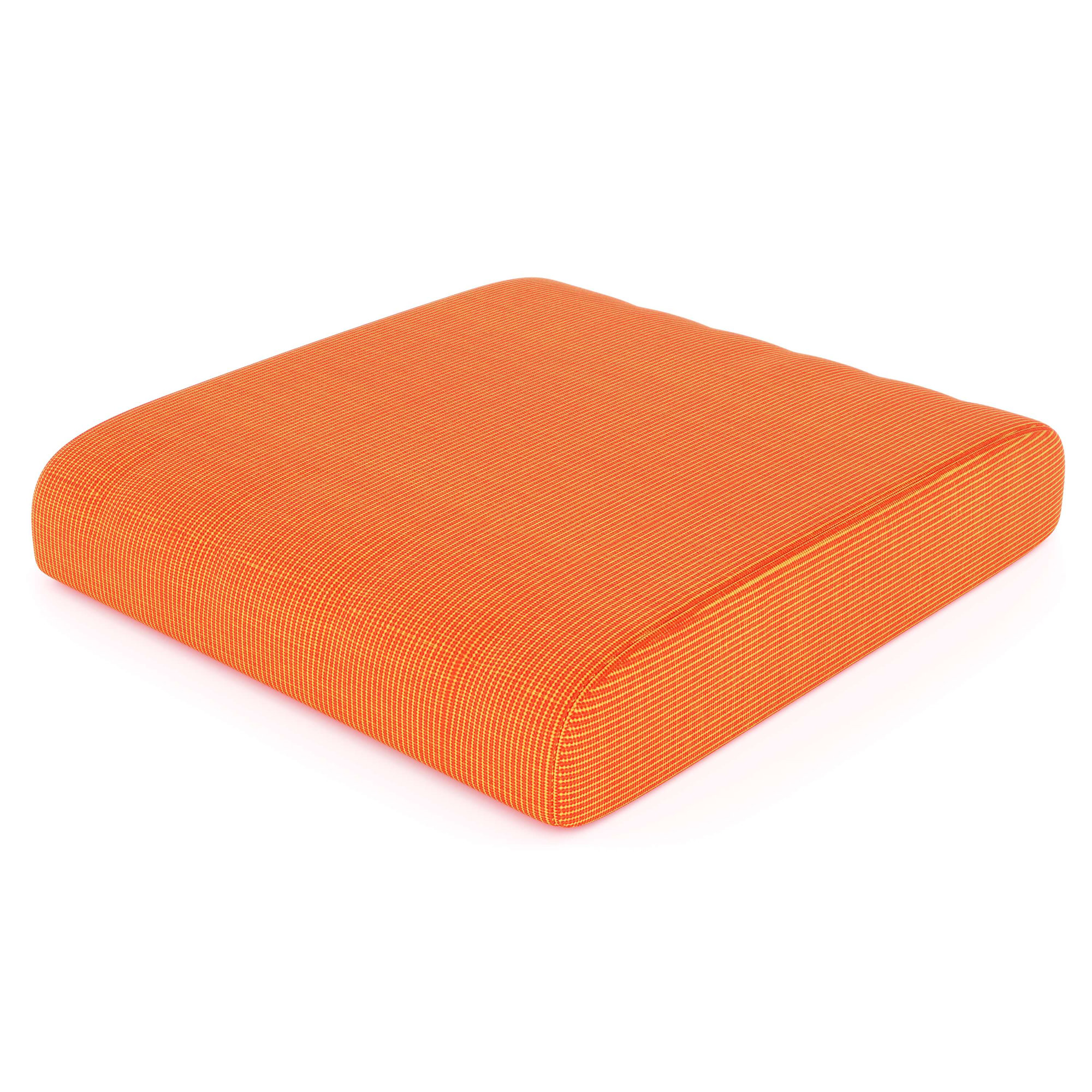 Sunbrella® Outdoor Ottoman Cushion, 4" H x 22" W x 20" D, Sunbrella Upholstery Tangerine Sunbrella® Canvas