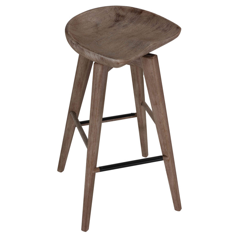 Tabouret de bar et de comptoir Saunderstown, Gris délavé, Tabouret de bar (hauteur d'assise de 29,5 po)