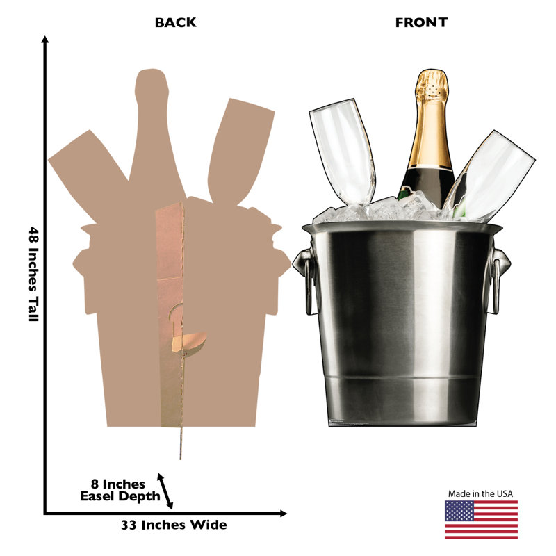 Accroche en carton à seau à champagne