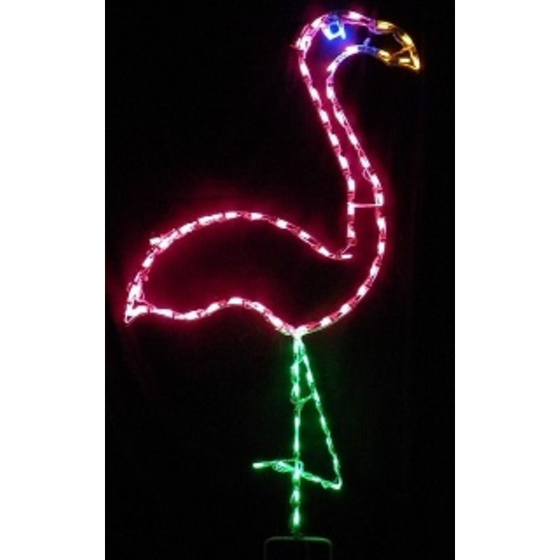 Grand présentoir de vacances nautique lumineux Flamingo