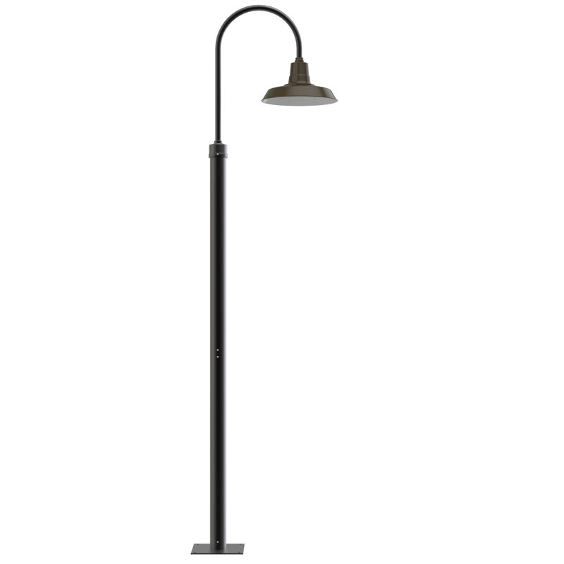 Lampadaire 1 lumière Haleigh (double), Bronze acajou, H 132 po x l 14,25 po x P 21,5 po