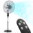 17" Adjustable Oscillating Pedestal Fan with 3 Speeds, Standing Cooling Fan w/ Remote, Stand Up Fan-88133170