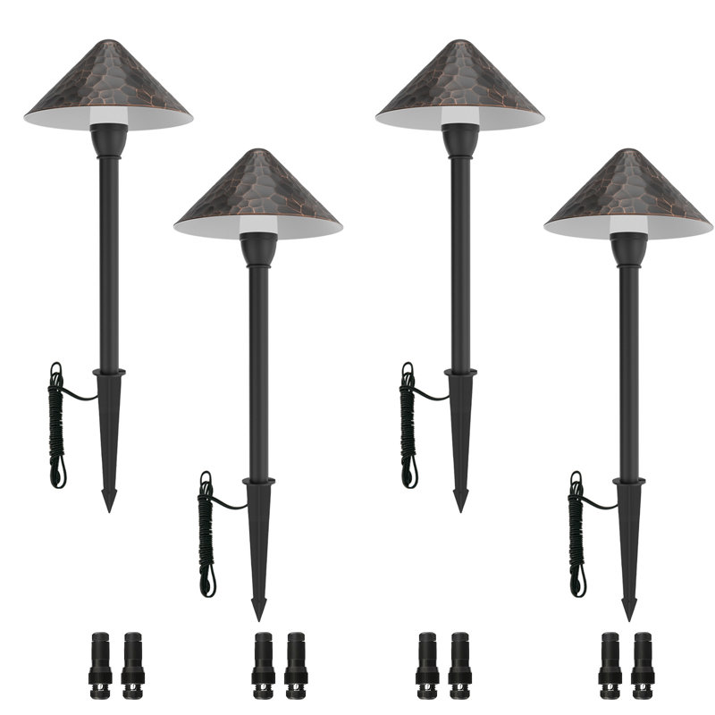 3-Watt Low Voltage Integrated LED Bronze Outdoor Landscape Light Kit Path Light(4-PACK)