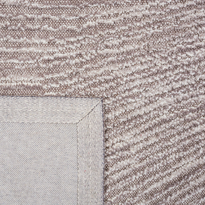 Tapis beige en laine et coton touffeté à la main Aniessa, Rectangle 5 pi x 8 pi
