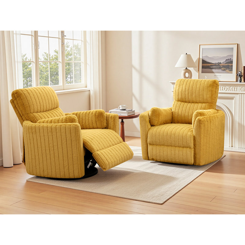 	Fauteuil demi-tonneau pivotant 40 po, Lueur dorée