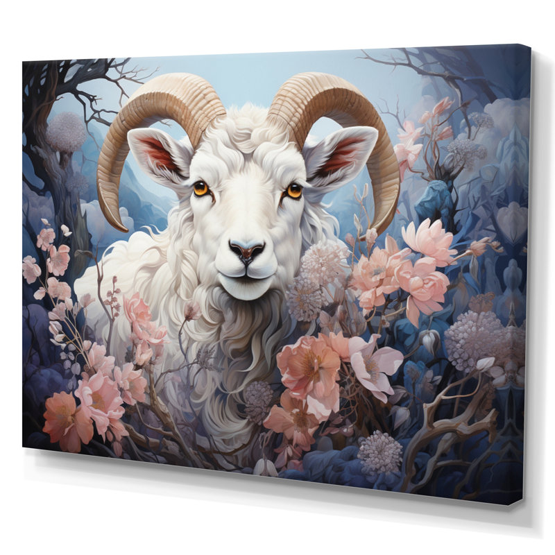 Blanc, mouton blanc, paysages de rêve éthérés, H 16 po x l 32 po x P 1 po, Toile tendue