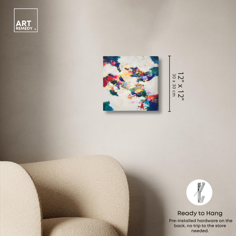 «Spectrum Splash» par Art Remedy, Toile tendue, H 30 po x l 30 po, Toile tendue