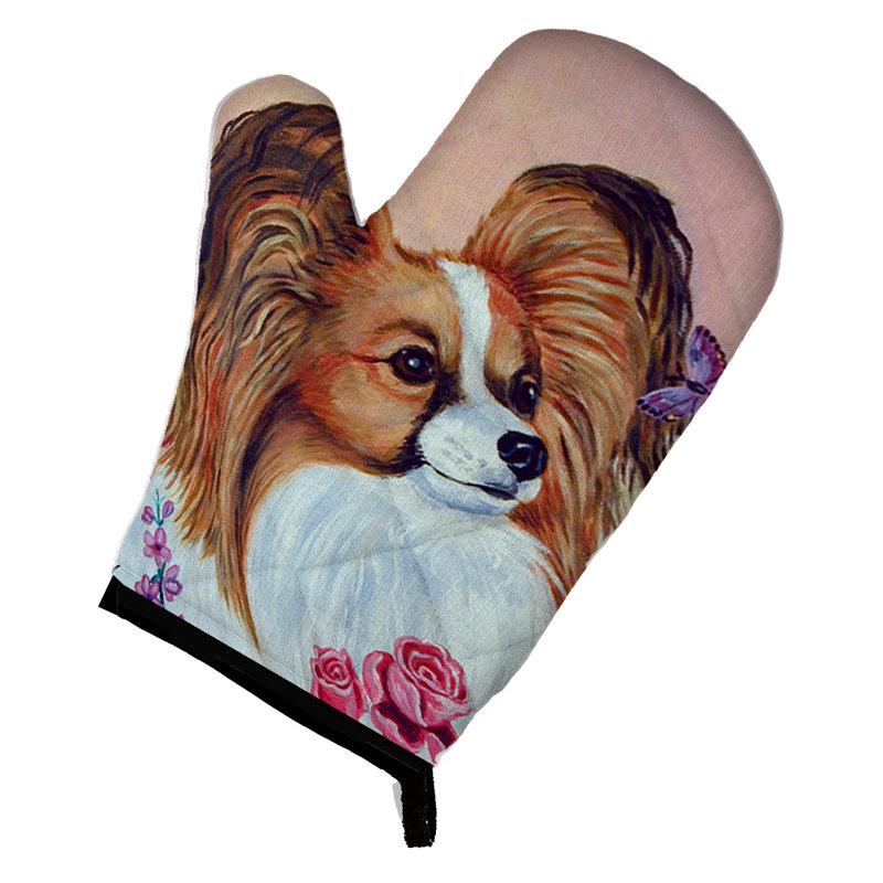 Caroline's Treasures Papillon Polyester Oven Mitt