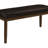 Bench, 48" Rectangular, Dining Room, Entryway, Hallway, Kitchen, Upholstered, Wood, Brown Solid Wood, Brown Leather-Look, Transitional