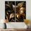 Lys doré sur fond noir I - Impressions florales sur toile
