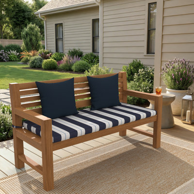 Sunbrella® Indoor/Outdoor Bench Seat Cushion, 3" Thick
