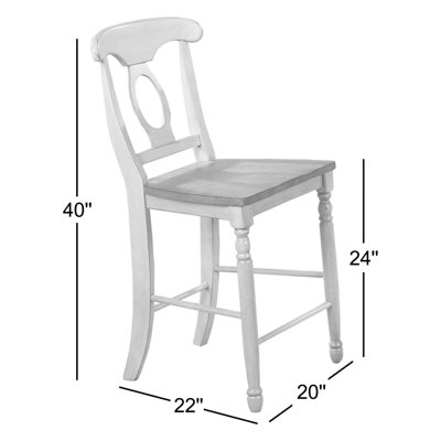 Orviston Solid Wood Counter Stool with Solid Wood Frame