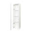 Armoire latérale avec matériaux et lampe à bande en aluminium bleu, blanc, l 40 x 29 x H 170 cm, panneau de particules blanc standard de 15 mm de qualité avec rangement